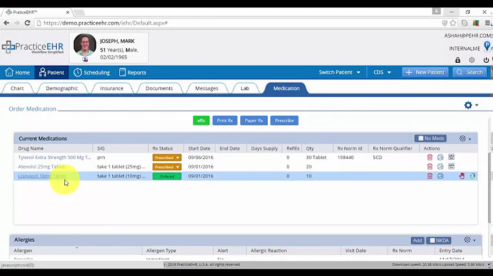 Electronic Prescription - Practice EHR