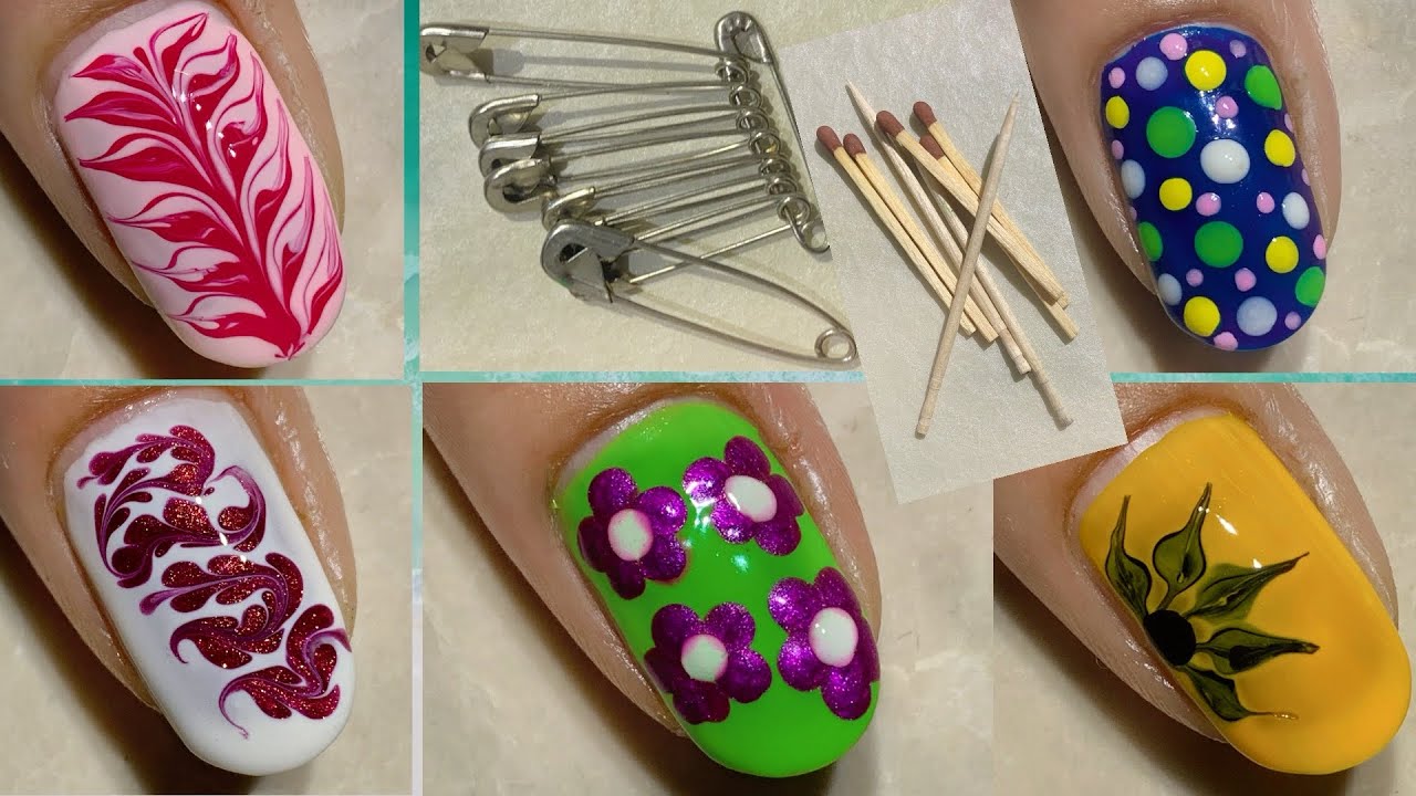 Easy nail art Nail designs for short nails Easy nail art without