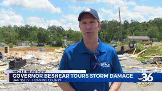 Govenor Brashear tours storm damage in Hopkins County