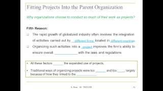 Lecture 2A: The Project Organization