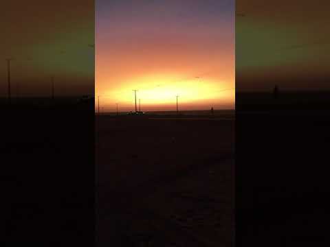 ظاهره فلكيه نادره تأخر شفق غروب الشمس الى بعد المغرب في محافظة رفحاء وحفر الباطن