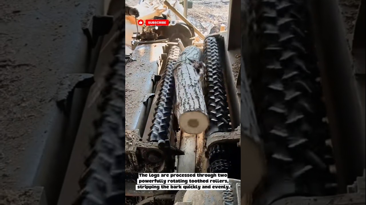 Automatic Wood Bark Peeling Machine‼️