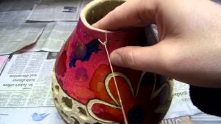 Diy Gourd Art Filigree, Dyeing, And Knotting