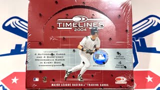 4 AUTOS, 4 RELICS!  2004 DONRUSS TIMELINES BOX OPENING!  (Throwback Thursday)