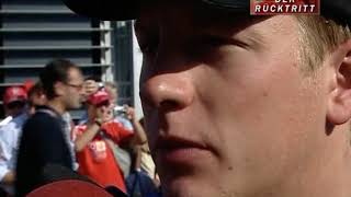 Monza 2006 Kimi Räikkönen Race Interview on new Ferrari contract