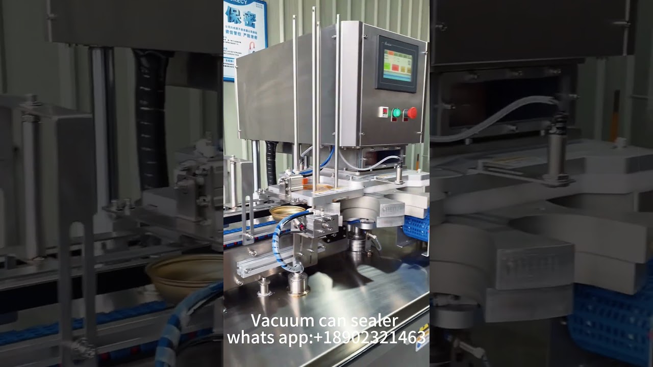 Caviar Can Sealing Machine with Negative Pressure , Vacuum Can Closing Machine ,Automatic Can Seamer