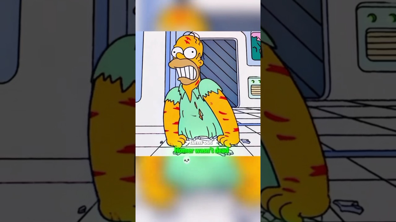 Homer got attacked by a robot 
