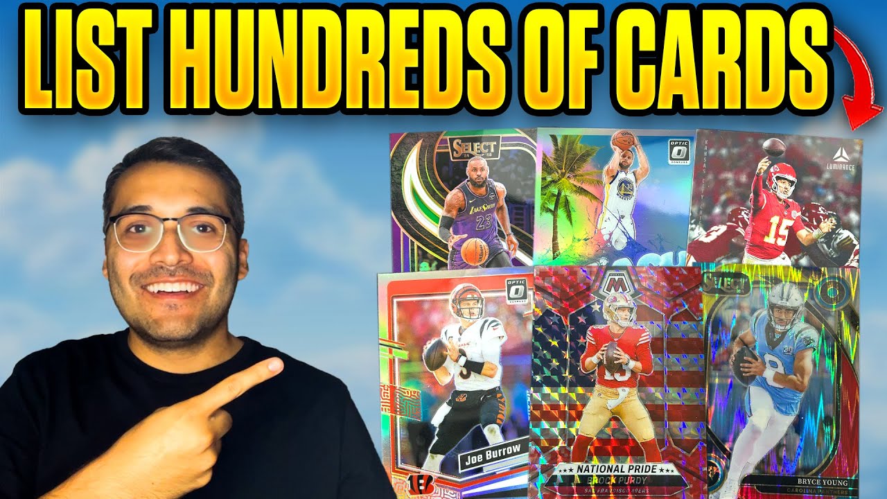 Самый быстрый способ разместить спортивные карточки и отслеживать прибыль на eBay