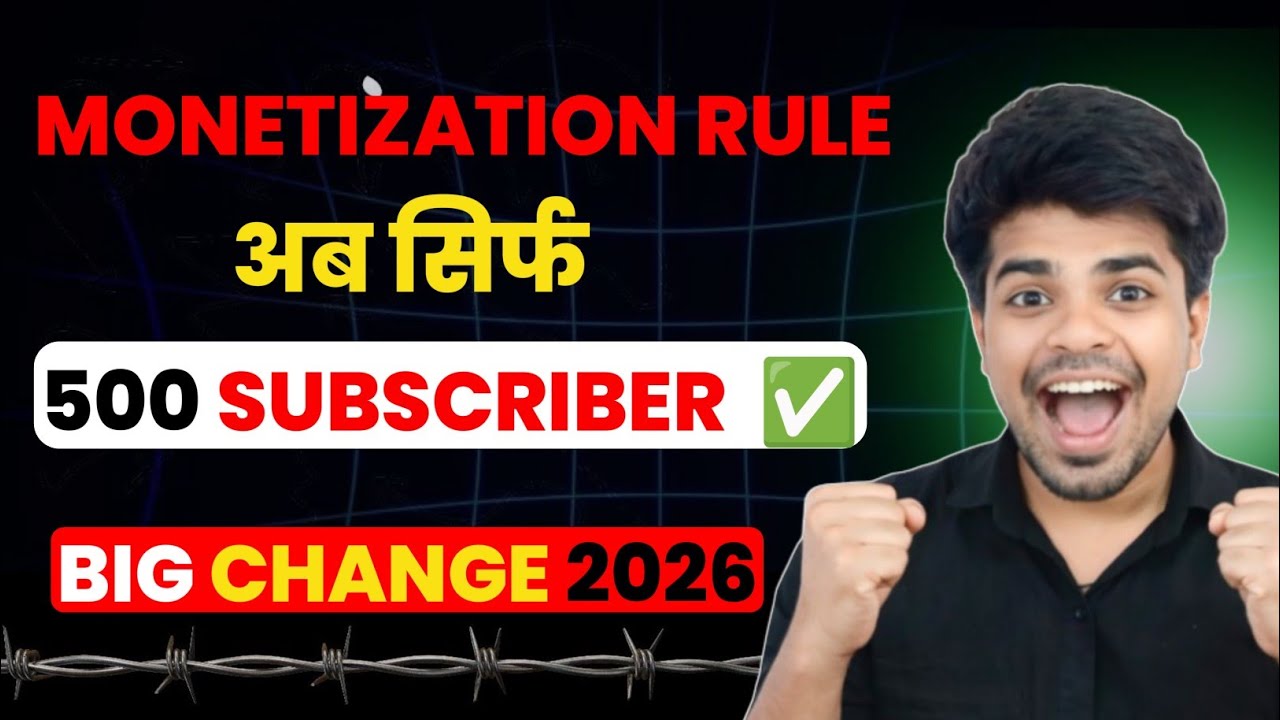 Youtube Monetization Big Update 2026 | 1000 Subscriber 4000 Watchtime