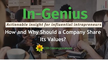 How and Why Should a Company Share Its Values