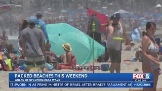 Crowds Flock To San Diego Beaches