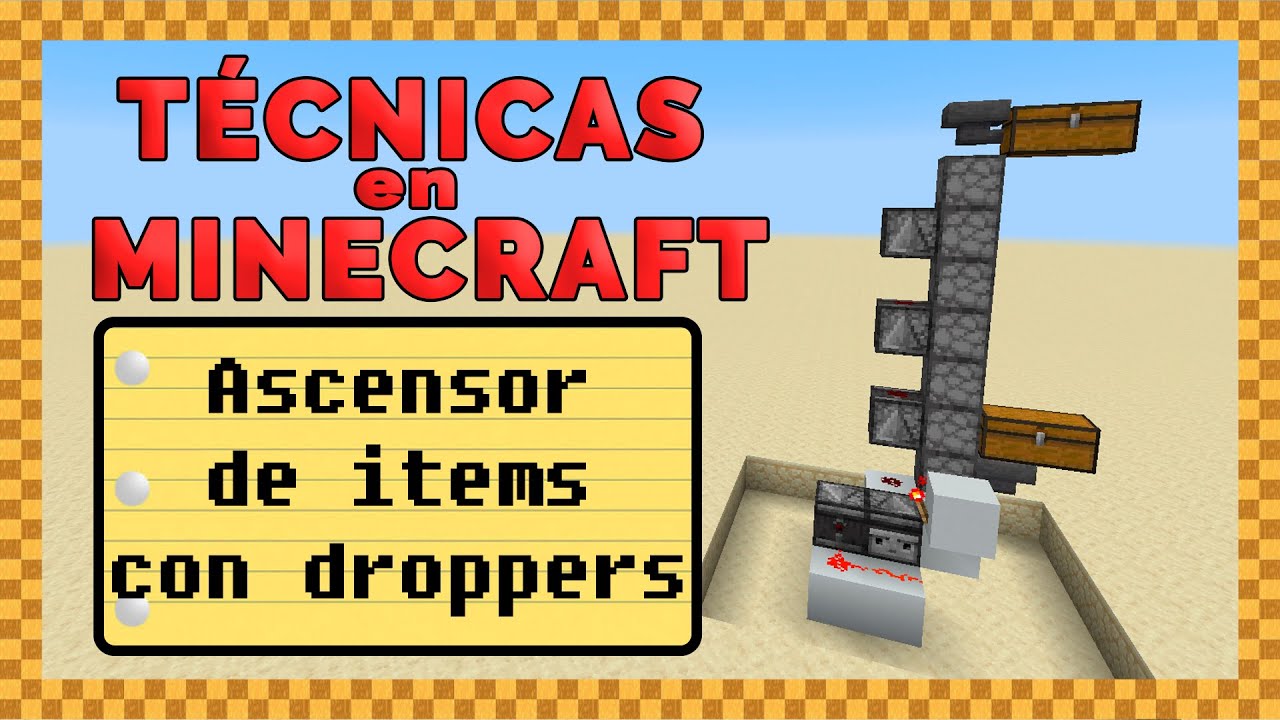 Ascensor de Items con Droppers (1.111.16+) Técnicas en Minecraft 7 YouTube
