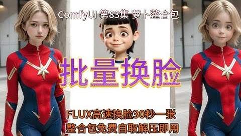 ComfyUI  系列课程 第83集 批量换脸 批量 换脸 FLUX ACE REDUX PULID REACTOR | 面部迁移 | ComfyUI | 批量换脸 | REDUX | ACE