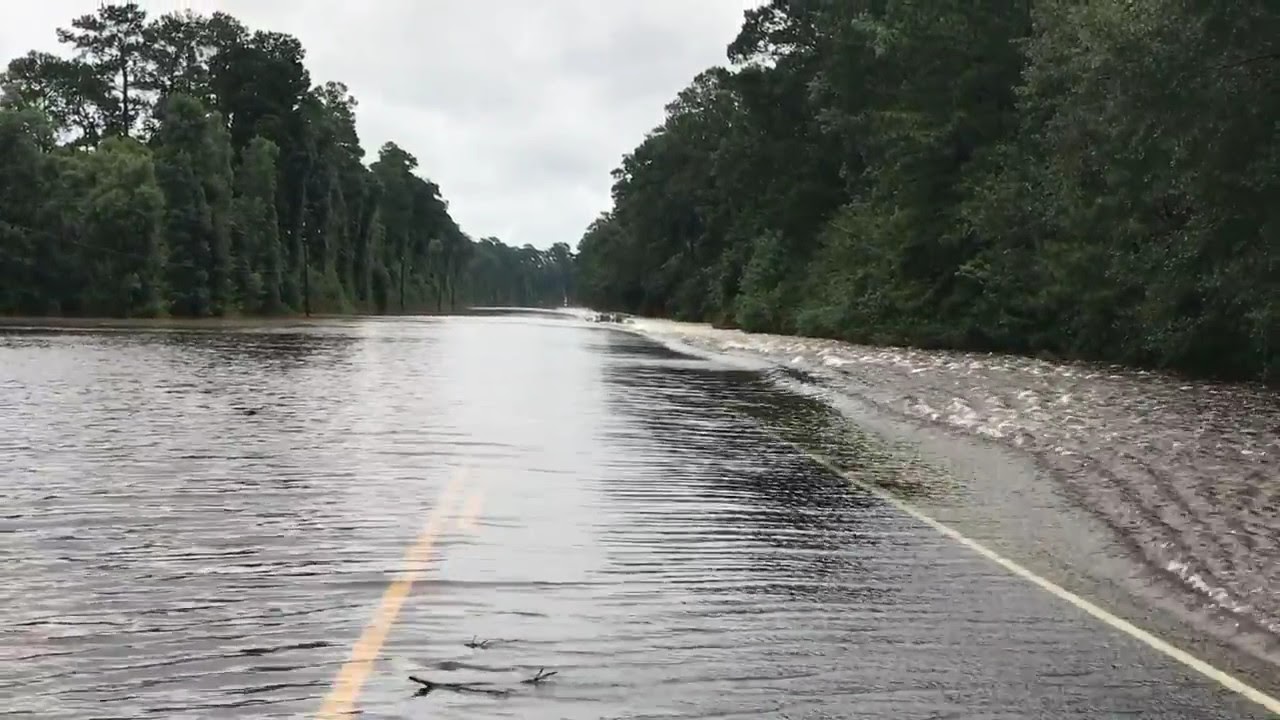 Hurricane Harvey Flooding Cleveland Tx. Hwy 105 YouTube