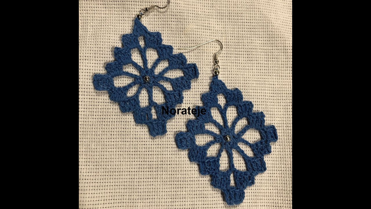 Aretes a crochet en punto araña