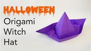 Easy Halloween Origami Witch Hat Tutorial