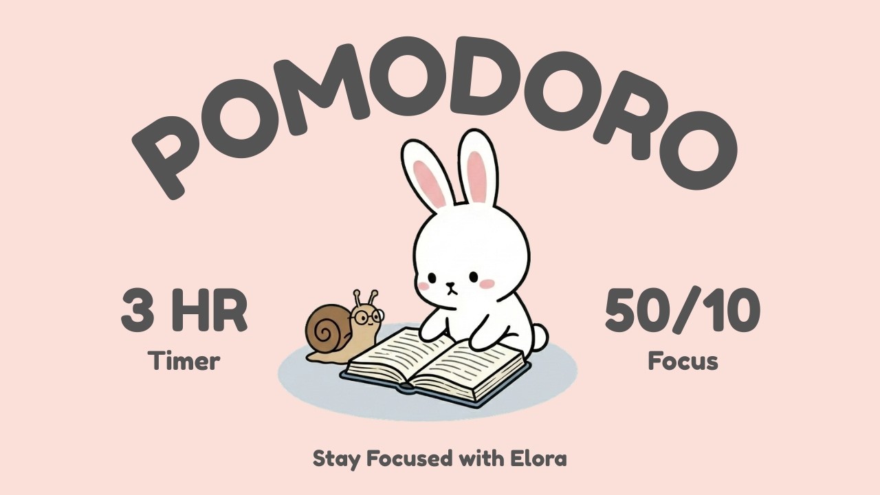 3 Hour Study with Me | Pomodoro Timer 50/10 | Deep Focus | Lofi Music
