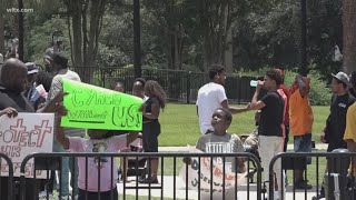Protesters return to the State House after Rick Chow's not-guilty verdict