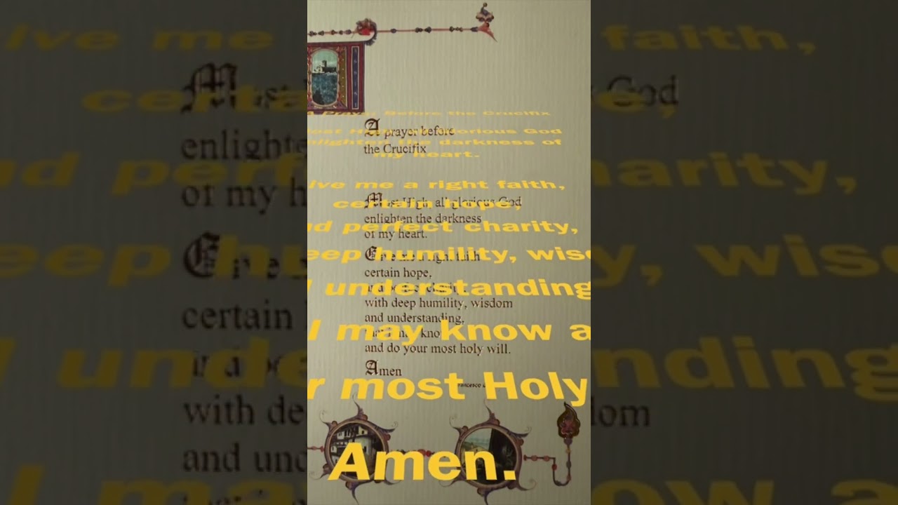 Prayer Before the Crucifix by St. Francis of Assisi