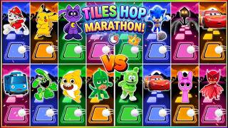 ماكوين ضد بي جي ماسك ضد غامي بير ضد آكل الحافلات | لعبة Tileshop EDM RUSH (تعليق صوتي) screenshot 5