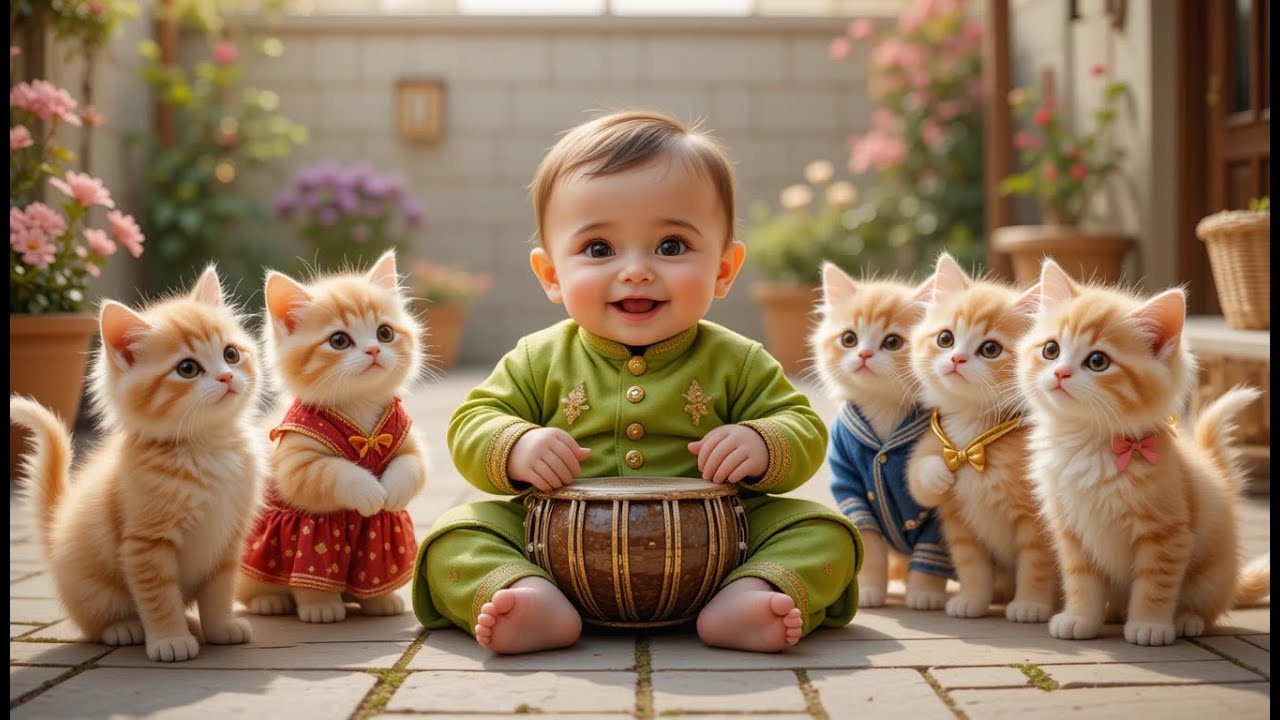Baby Kittens Dancing to Dholak Music - Cutest Cat Dance Party! 😻🥁 