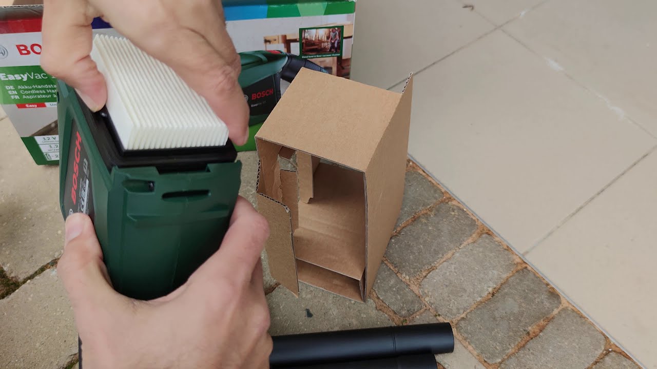 Unpacking / unboxing cordless Hand-held Vacuum Cleaner Bosch Easy Vac 12  06033D0001 - YouTube