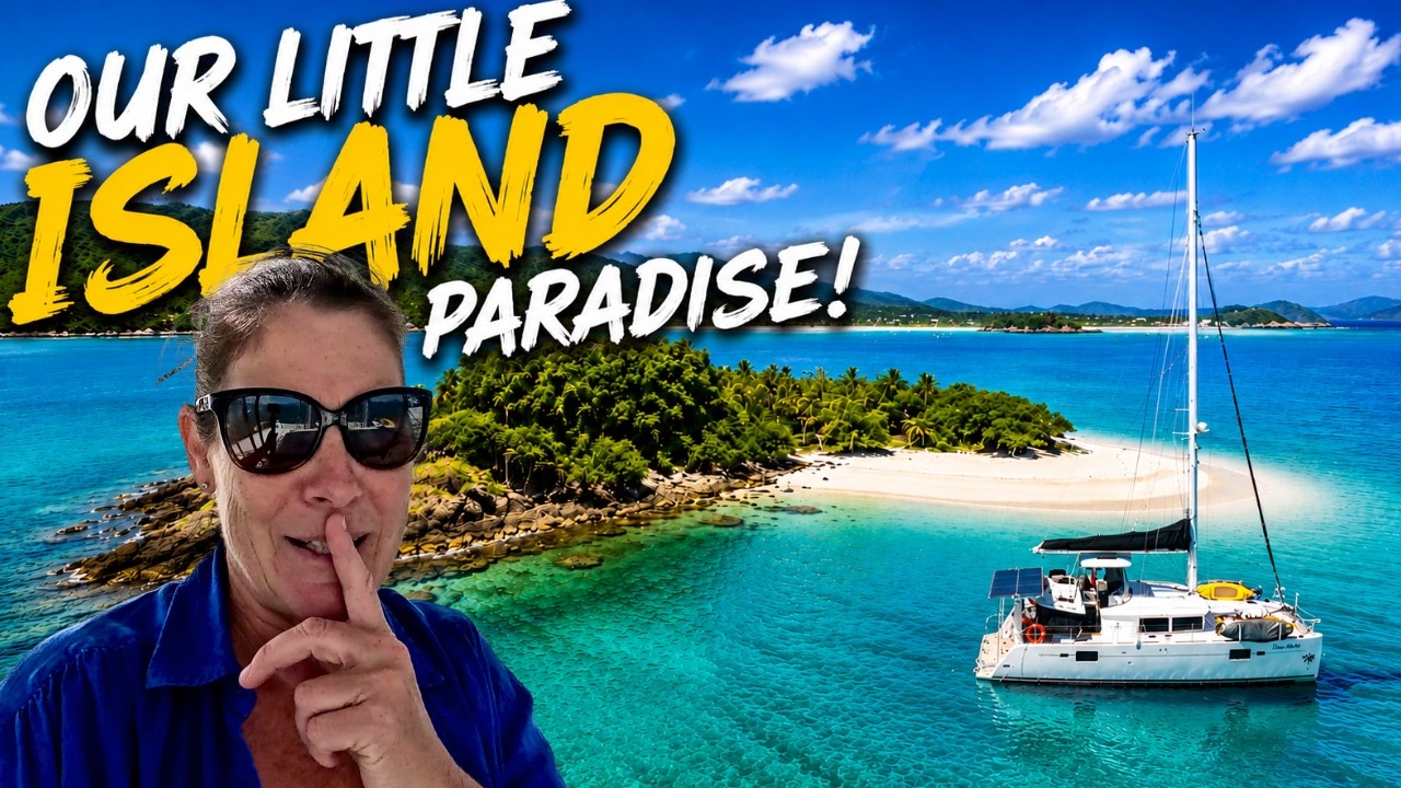 ⁣Island paradise + 25 knot winds chasing us to Cairns Sailing North Queensland