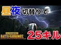 【PUBGモバイル】昼夜切替りで25キルドン勝【スマホ版】