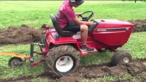 Cub Cadet 982 Plowing Garden
