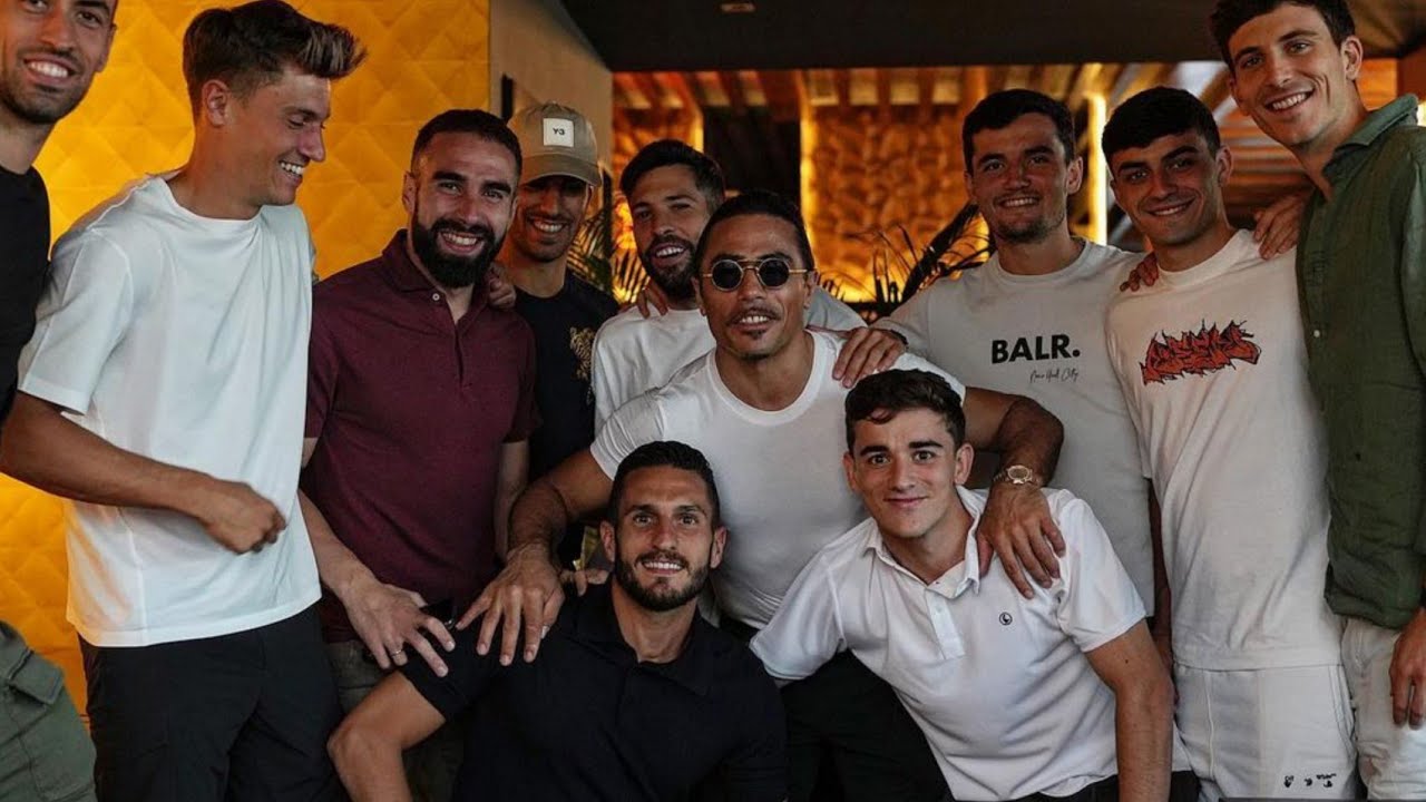 Spanish Football national team Visit Nusret steakhouse Doha 