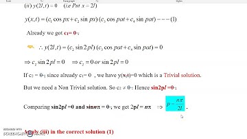 Soln of wave eqn with Zero Ini Vel