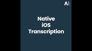 iOS18 Native Transcription