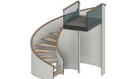 Fusion 360. Spiral staircase.