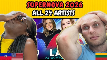 REACTIE OP Alle artiesten voor de nationale finale van Letland - Supernova 2026 - Eurovisie Songf...
