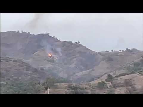 Catania: canadair precipita sull'Etna. Le immagini dell'impatto