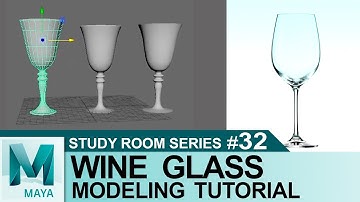 Wine Glass Modeling Tutorial in Autodesk Maya 2017 | 3D for Beginners | Study Room Series #32