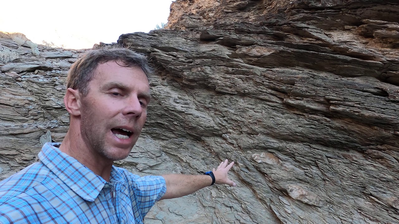 Squished rocks from Snowball Earth episode: Stretched Pebble Canyon in Death Valley National Park