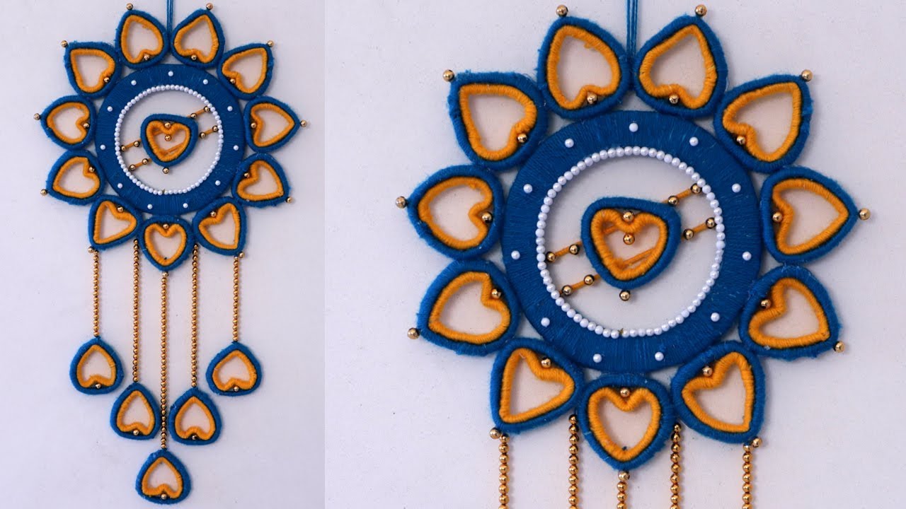 Beautiful Wall Hanging Using Waste Newspaper & Wool !!! Best Out of