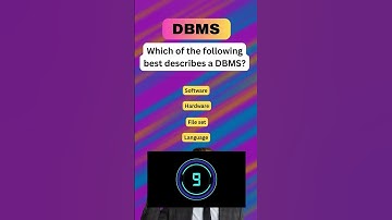 PT12 | DBMS MCQ | Introduction to DBMS #quiz #databaseconcepts #computerscience #science  #quiztime