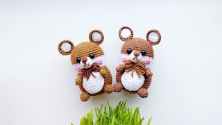 Crochet hamster toy amigurumi/ Tutorial/ How to crochet hamsters pattern