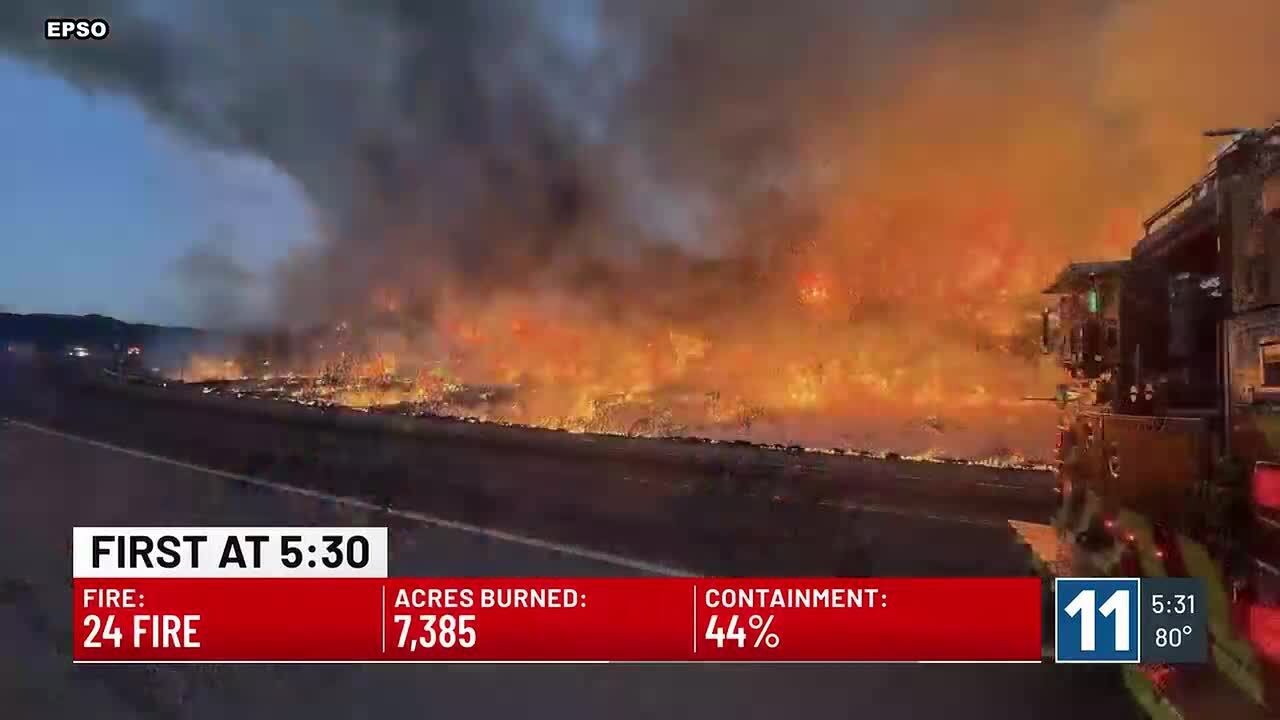 Crews continue working to contain '24 Fire' - YouTube