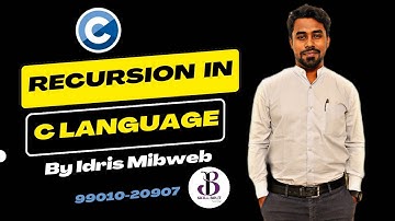 Recursion in C language - using  2 programs example by Idris Mibweb