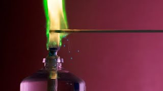 Green Sparkles Flames Mel Science