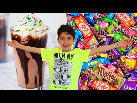 عملت ميلك شيك من كل انواع الشوكولاته 