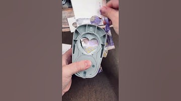 Cutting Up Mixed Media Art into Hearts: Creating Miniature Masterpieces #shortsfeed #shorts #short
