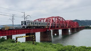 【4K】ジョイント音最高！南海電車 8300系普通和歌山市行き 真っ赤な紀ノ川橋梁通過！