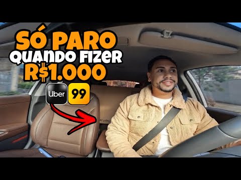 RODEI ATÉ FAZER R$1.000 NA UBER PRA COMPRAR UMA TV!