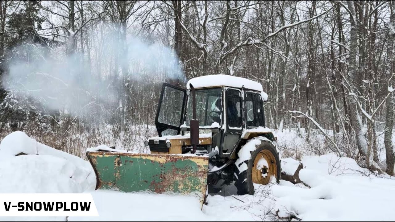 LTZ T-40 tractor cold start and snow pulling