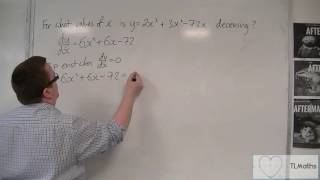Famous OCR MEI Core 2 8.06 For What Values of x is y = 2x^3 + 3x^2 - 72x decreasing? Net Worth