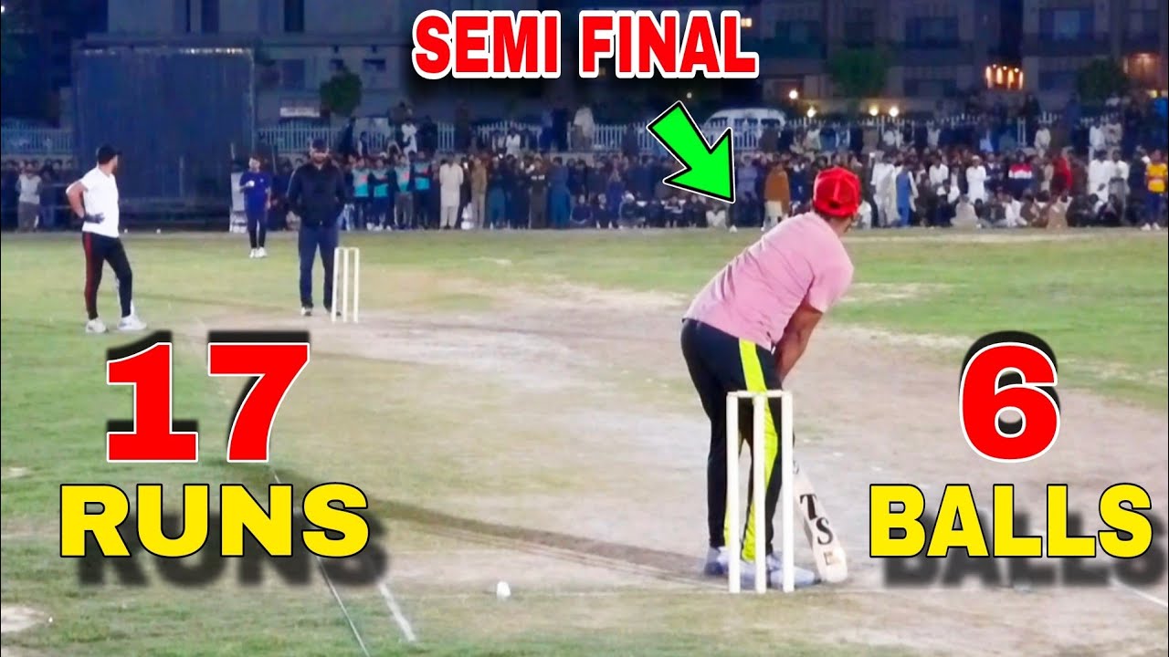 NO LOOK 😮17 RUNS NEED LAST 6 BALLS BEST SEMI FINAL IN TAPE BALL ...